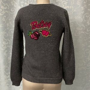 Betsey Johnson Asymetrical Zipper Sweater